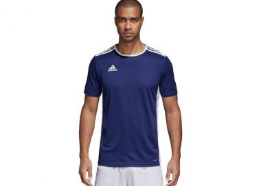 Adidas Entrada 18 Jersey Ανδρικό Αθλητικό T-shirt Κοντομάνικο Navy Μπλε CF1036 - adidas performance - 