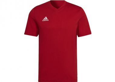 Adidas Entrada 22 Ανδρικό T-shirt Κόκκινο Μονόχρωμο HC0451 - adidas performance - 