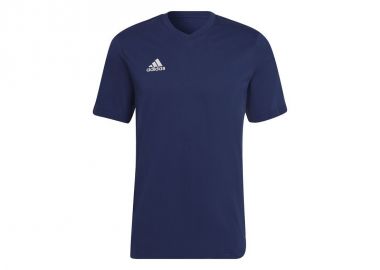 Adidas Entrada 22 Ανδρικό T-shirt Navy Μπλε με Λογότυπο HC0450 - adidas performance - 