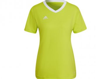 Adidas Entrada 22 Γυναικείο Αθλητικό T-shirt Fast Drying με V Λαιμόκοψη Κίτρινο HC5080 - adidas performance - 
