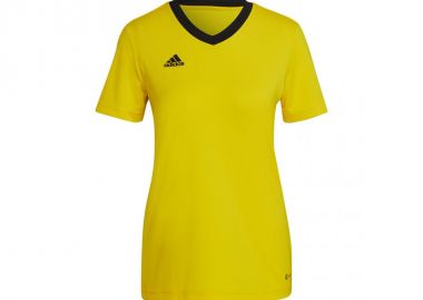 Adidas Entrada 22 Γυναικείο Αθλητικό T-shirt Fast Drying με V Λαιμόκοψη Κίτρινο HI2125 - adidas performance - 