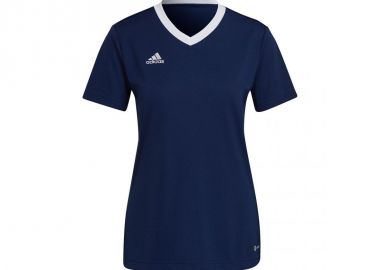 Adidas Entrada 22 Γυναικείο Αθλητικό T-shirt Fast Drying με V Λαιμόκοψη Navy Μπλε H59849 - adidas performance - 