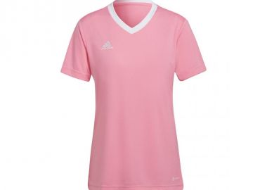 Adidas Entrada 22 Γυναικείο Αθλητικό T-shirt Fast Drying με V Λαιμόκοψη Semi Pink Glow HC5075 - adidas performance - 