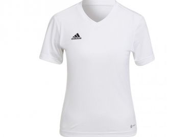 Adidas Entrada 22 Γυναικείο Αθλητικό T-shirt με V Λαιμόκοψη Λευκό HC5074 - adidas performance - 