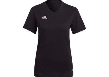 Adidas Entrada 22 Γυναικείο Αθλητικό T-shirt με V Λαιμόκοψη Μαύρο HC0438 - adidas performance - 