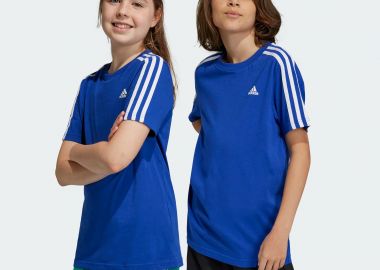 ADIDAS ESSENTIALS 3-STRIPES COTTON T-SHIRT ΜΠΛΕ - ADIDAS PERFORMANCE - 