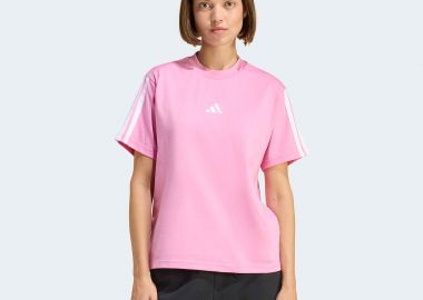 ADIDAS ESSENTIALS 3-STRIPES COTTON T-SHIRT ΡΟΖ - ADIDAS PERFORMANCE - 
