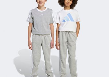 ADIDAS ESSENTIALS 3-STRIPES FLEECE KIDS PANTS ΓΚΡΙ - ADIDAS PERFORMANCE - 