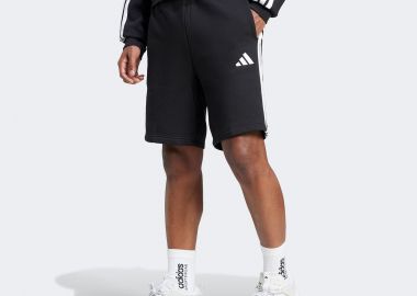 ADIDAS ESSENTIALS 3-STRIPES FLEECE SHORTS ΜΑΥΡΟ - ADIDAS PERFORMANCE - 