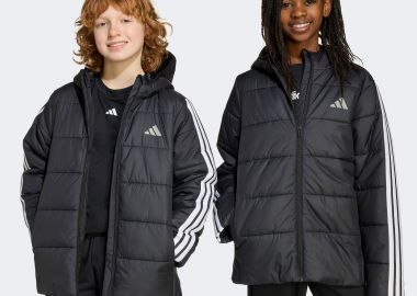 ADIDAS ESSENTIALS 3-STRIPES PADDED KIDS JACKET ΜΑΥΡΟ - ADIDAS PERFORMANCE - 
