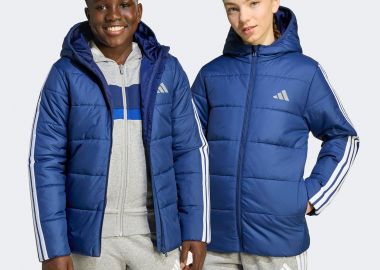 ADIDAS ESSENTIALS 3-STRIPES PADDED KIDS JACKET ΜΠΛΕ - ADIDAS PERFORMANCE - 