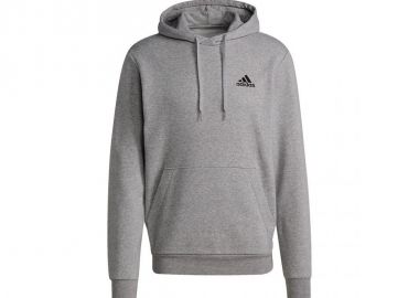 Adidas Essentials Ανδρικό Φούτερ με Κουκούλα και Τσέπες Fleece Γκρι H12213 - adidas performance - 