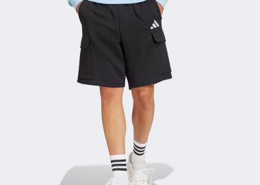 ADIDAS ESSENTIALS FEEL COZY FELPA CARGO SHORTS ΜΑΥΡΟ - ADIDAS PERFORMANCE - 