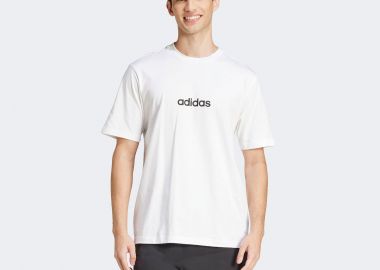 ADIDAS ESSENTIALS LINEAR SINGLE JERSEY T-SHIRT ΑΣΠΡΟ - ADIDAS PERFORMANCE - 