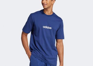 ADIDAS ESSENTIALS LINEAR SINGLE JERSEY T-SHIRT ΜΠΛΕ - ADIDAS PERFORMANCE - 