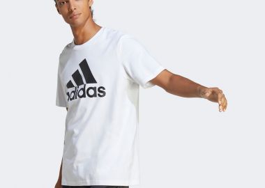 ADIDAS ESSENTIALS SINGLE JERSEY BIG LOGO T-SHIRT ΑΣΠΡΟ - ADIDAS PERFORMANCE - 