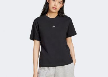 ADIDAS ESSENTIALS SMALL LOGO COTTON T-SHIRT ΜΑΥΡΟ - ADIDAS PERFORMANCE - 
