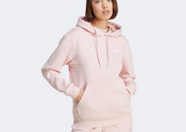 ADIDAS ESSENTIALS SMALL LOGO FEEL COZY HOODIE ΡΟΖ - ADIDAS PERFORMANCE - 