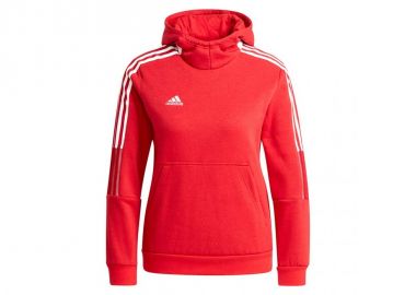 Adidas Fleece Παιδικό Φούτερ με Κουκούλα και Τσέπες Κόκκινο Tiro 21 GM7338 - adidas performance - 