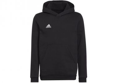 Adidas Fleece Παιδικό Φούτερ με Κουκούλα και Τσέπες Μαύρο Entrada22 H57516 - adidas performance - 
