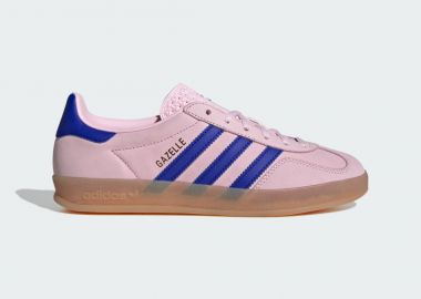 adidas Gazelle Indoor Clear Pink Lucid Blue Women's JI1371 MBS - adidas Originals - 