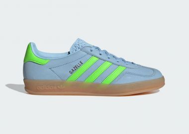 adidas Gazelle Indoor Clear Sky Solar Green Women's JI1372 MBS - adidas Originals - 