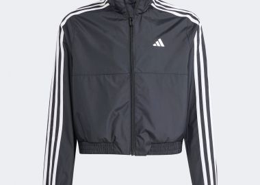 ADIDAS GIRLS TRAIN ESSENTIALS FULL-ZIP HOODIE ΜΑΥΡΟ - ADIDAS PERFORMANCE - 