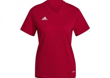 Adidas Γυναικείο Αθλητικό T-shirt με V Λαιμόκοψη Κόκκινο HC0441 - adidas performance - 