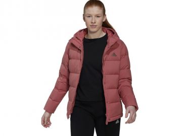 Adidas Helionic Κοντό Γυναικείο Puffer Μπουφάν για Χειμώνα Κόκκινο HG8745 - adidas performance - 