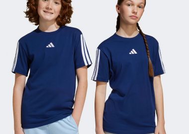 ADIDAS KIDS ESSENTIALS 3-STRIPES COTTON T-SHIRT ΜΠΛΕ - ADIDAS PERFORMANCE - 
