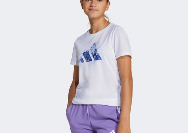 ADIDAS KIDS FLOWER PRINT TRAINING GRAPHIC T-SHIRT ΑΣΠΡΟ - ADIDAS PERFORMANCE - 