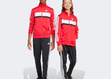 ADIDAS KIDS SEASONAL ESSENTIALS 3-STRIPES TIBERIO TRICOT TRACK SUIT ΚΟΚΚΙΝΟ - ADIDAS PERFORMANCE - 