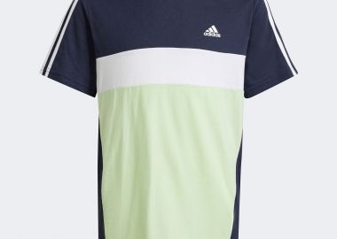 ADIDAS KIDS TIBERIO 3-STRIPES COLORBLOCK COTTON T-SHIRT ΜΠΛΕ - ADIDAS PERFORMANCE - 