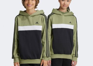 ADIDAS KIDS TIBERIO 3-STRIPES COLORBLOCK FLEECE HOODIE ΧΑΚΙ - ADIDAS PERFORMANCE - 
