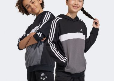 ADIDAS KIDS TIBERIO 3-STRIPES COLORBLOCK FLEECE HOODIE ΜΑΥΡΟ - ADIDAS PERFORMANCE - 