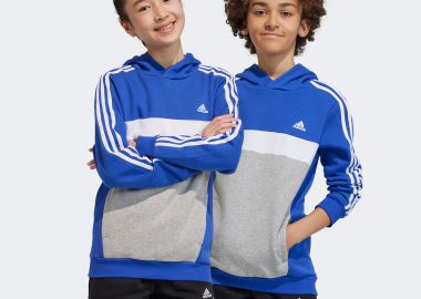 ADIDAS KIDS TIBERIO 3-STRIPES COLORBLOCK FLEECE HOODIE ΜΠΛΕ - ADIDAS PERFORMANCE - 