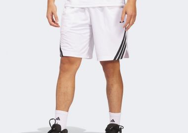 ADIDAS LEGENDS 3-STRIPES BASKETBALL SHORTS ΑΣΠΡΟ - ADIDAS PERFORMANCE - 