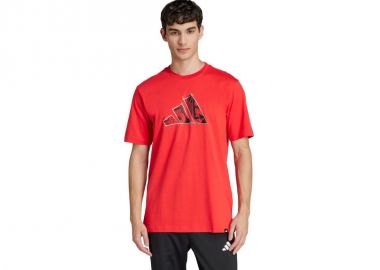adidas Logo Graphic Men's TShirt Red JJ3934 - adidas performance - 
