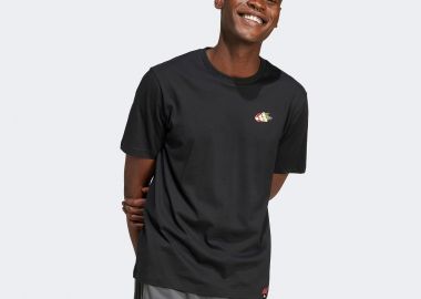 ADIDAS LOUNGE MINI EMBROIDERY GRAPHIC T-SHIRT ΜΑΥΡΟ - ADIDAS PERFORMANCE - 