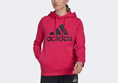 ADIDAS LOUNGEWEAR ESSENTIALS LOGO FLEECE HOODIE ΜΩΒ - ADIDAS PERFORMANCE - 