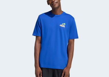 ADIDAS MINI EMBROIDERY SURFING GRAPHIC T-SHIRT ΜΠΛΕ - ADIDAS PERFORMANCE - 