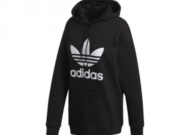 Adidas Originals Adicolor Trefoil Γυναικείο Φούτερ με Κουκούλα Μαύρο FM3307 - adidas Originals - 