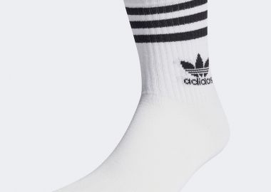ADIDAS ORIGINALS MID-CUT CREW SOCKS 3 PAIRS ΑΣΠΡΟ - ADIDAS ORIGINAL - 