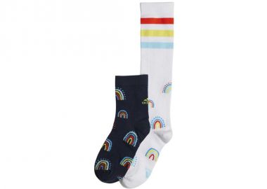Adidas Παιδικές Κάλτσες Μακριές Rainbow Πολύχρωμες 2 Ζευγάρια HN5735 - adidas performance - 