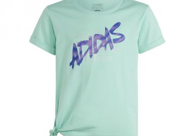 Adidas Παιδική Καλοκαιρινή Μπλούζα Κοντομάνικη Τιρκουάζ Dance Knotted HR5817 - adidas performance - 