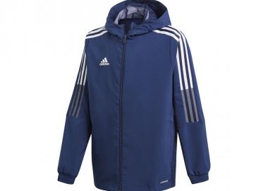 Adidas Παιδικό Αθλητικό Μπουφάν Κοντό Αντιανεμικό με Κουκούλα Μπλε Tiro 21 GP4974 - adidas performance - 
