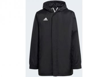 Adidas Παιδικό Αθλητικό Μπουφάν Μακρύ με Επένδυση & Κουκούλα Μαύρο Entrada 22 Stadium IB6078 - adidas performance - 