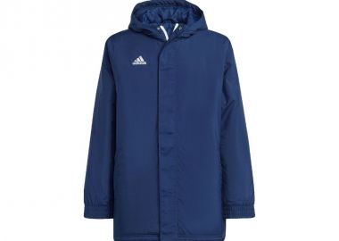 Adidas Παιδικό Αθλητικό Μπουφάν Μακρύ με Επένδυση & Κουκούλα Μπλε Entrada 22 Stadium IB6079 - adidas performance - 