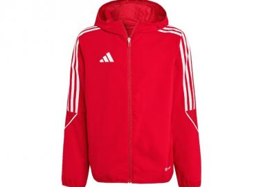 Adidas Παιδικό Casual Μπουφάν Κοντό Αντιανεμικό με Κουκούλα Κόκκινο Tiro 23 League IA1624 - adidas performance - 