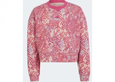 Adidas Παιδικό Φούτερ Cropped Ροζ Future Icons HR5828 - adidas performance - 